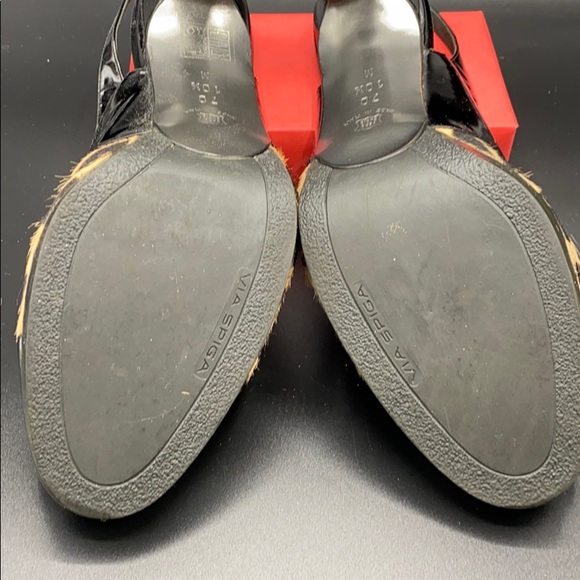 Vintage Via Spiga Patent Leather Mary Janes Animal - Picture 10 of 16